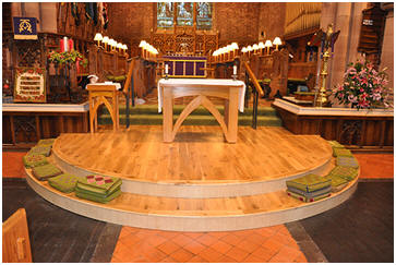 Nave altar platform